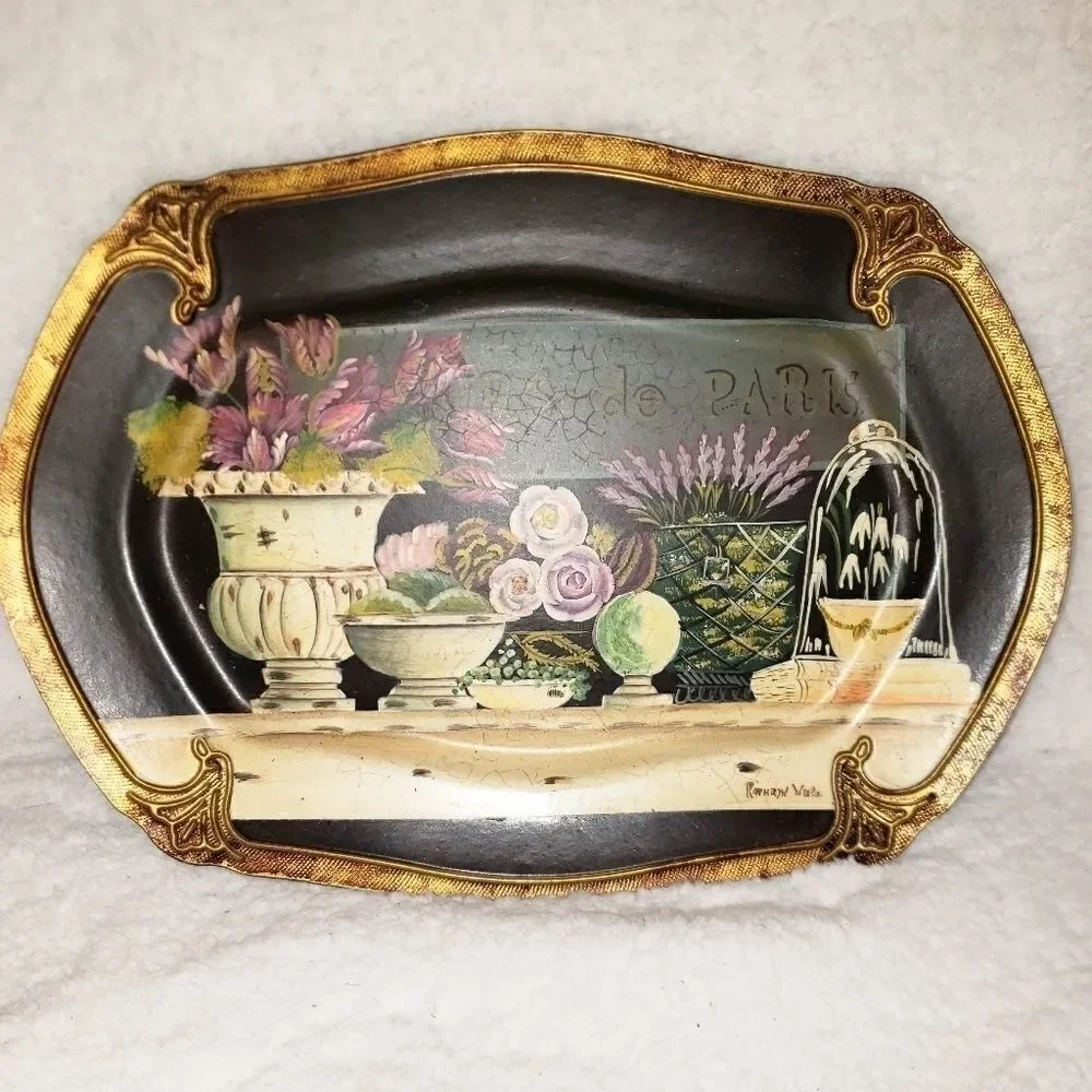 Tam Sar Collections Hand Painted Wooden Platter